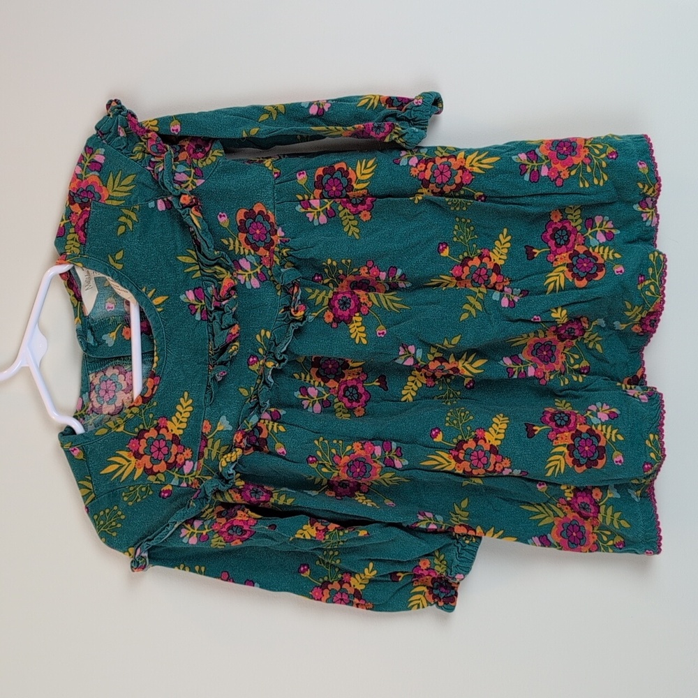 Matilda Jane Teal Dress with Vibrant Floral Design